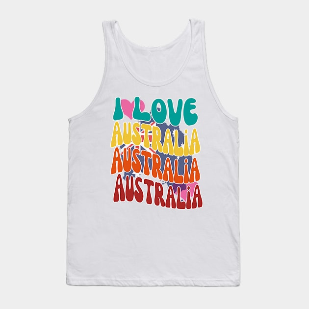 Australia Day - I Love Australia Tank Top by EunsooLee